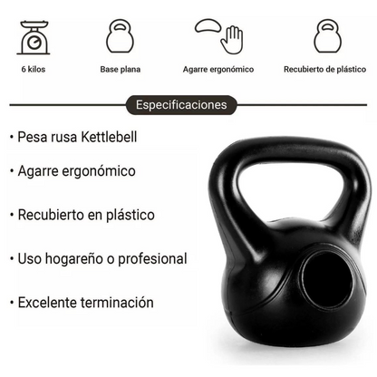 Pesa Rusa de 16 Kg Fitness Crossfit